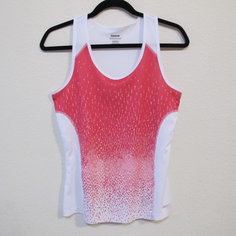 Reebok Play Dry Tank Top White Pink